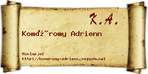 Komáromy Adrienn névjegykártya